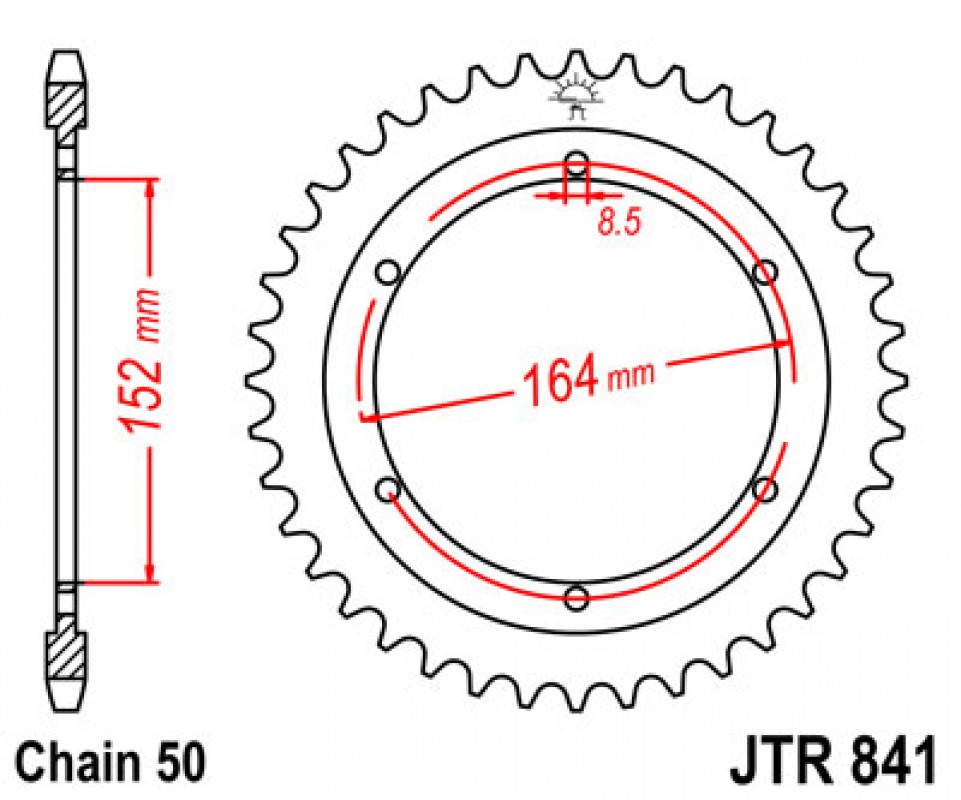 JT lánckerék JTR841.42