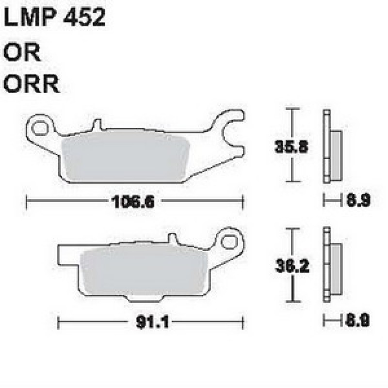 AP Racing LMP452 OR fékbetét