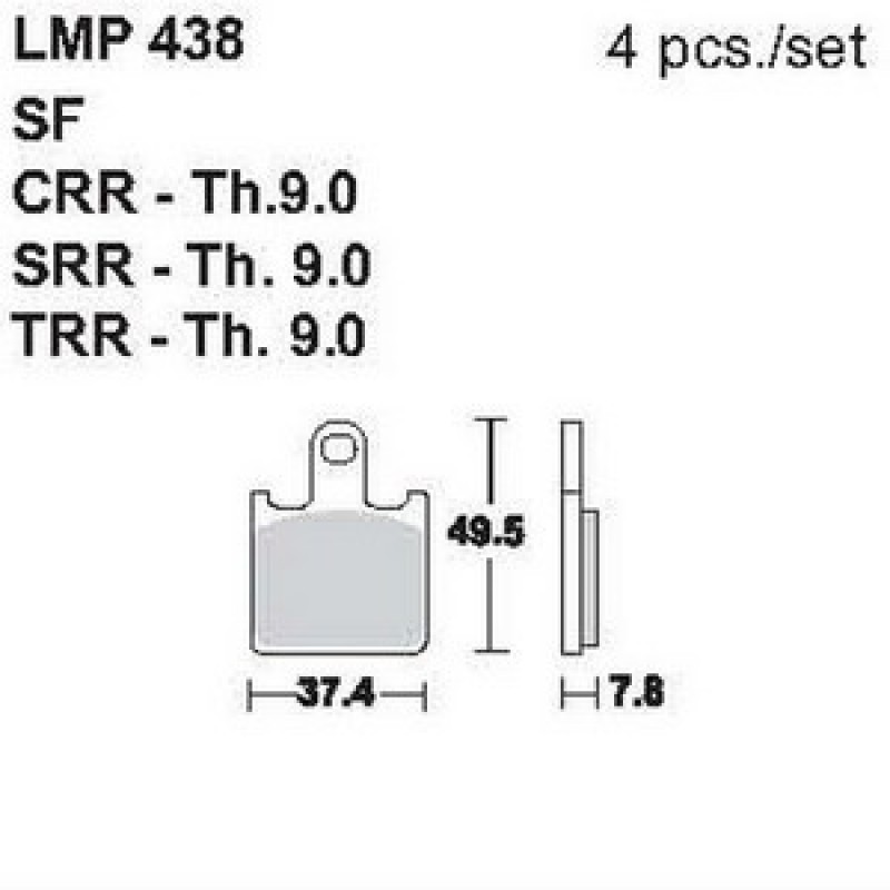 AP Racing LMP438 TRR fékbetét
