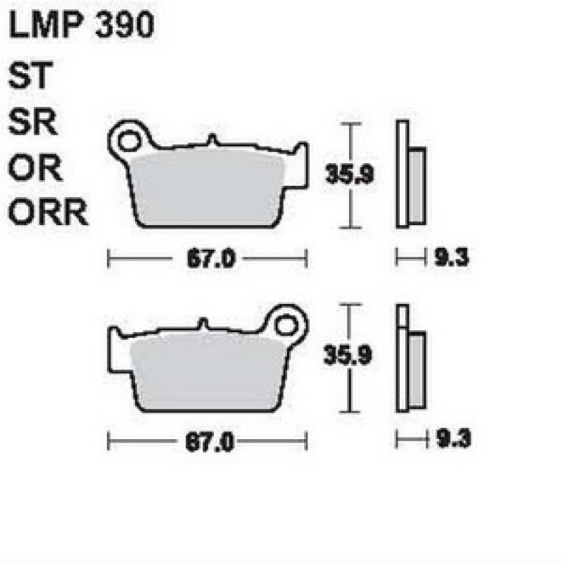 AP Racing LMP390 OR fékbetét