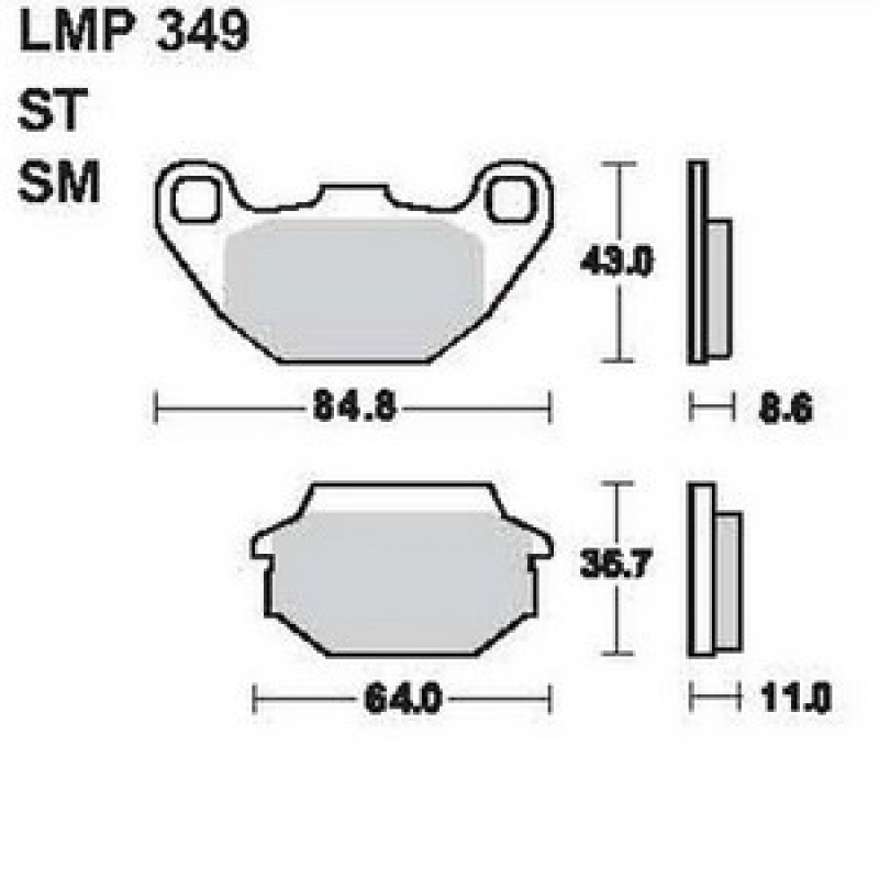 AP Racing LMP349 ST fékbetét