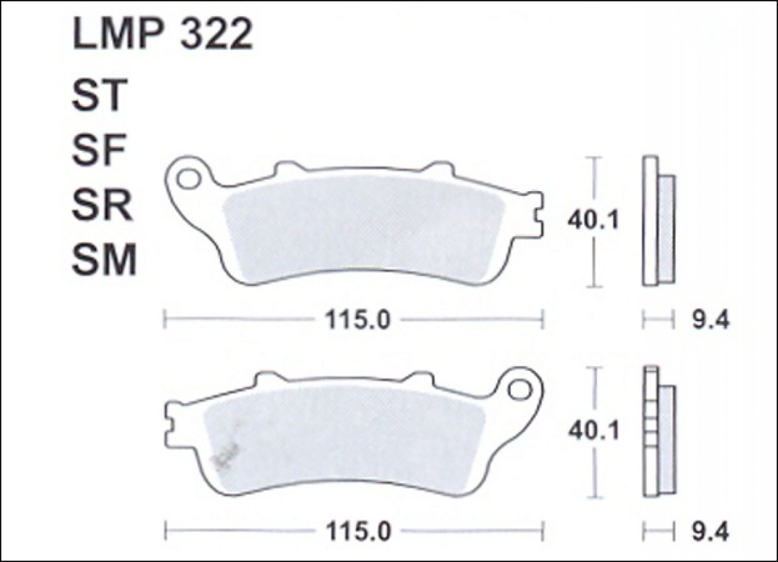 AP Racing LMP322 SR fékbetét
