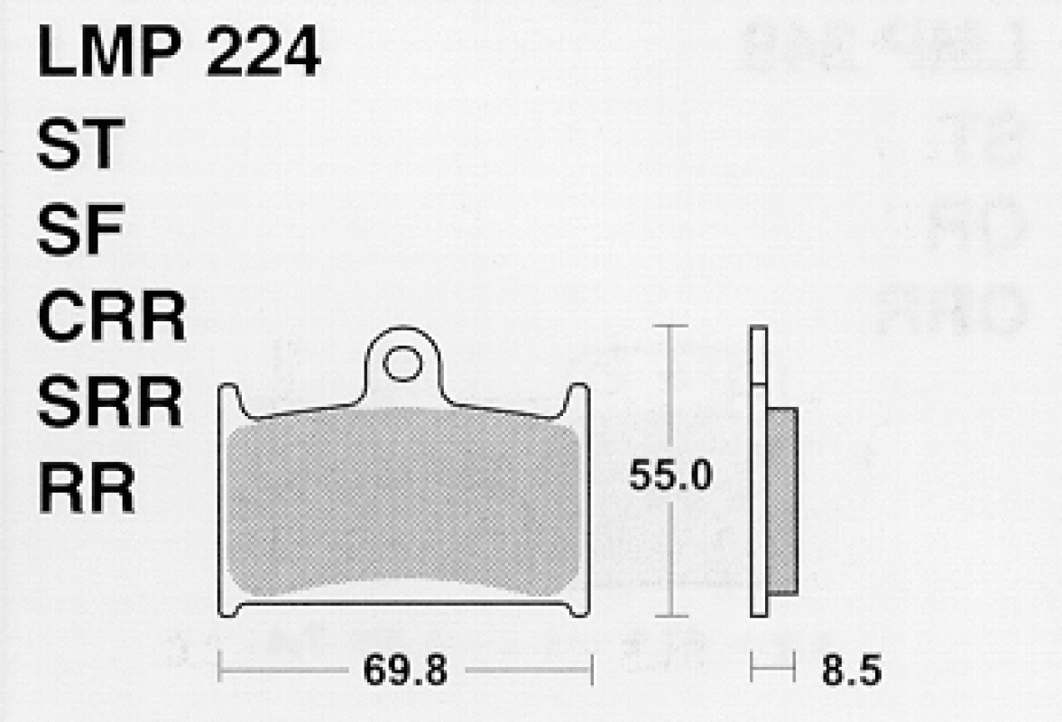 AP Racing LMP224 CRR fékbetét