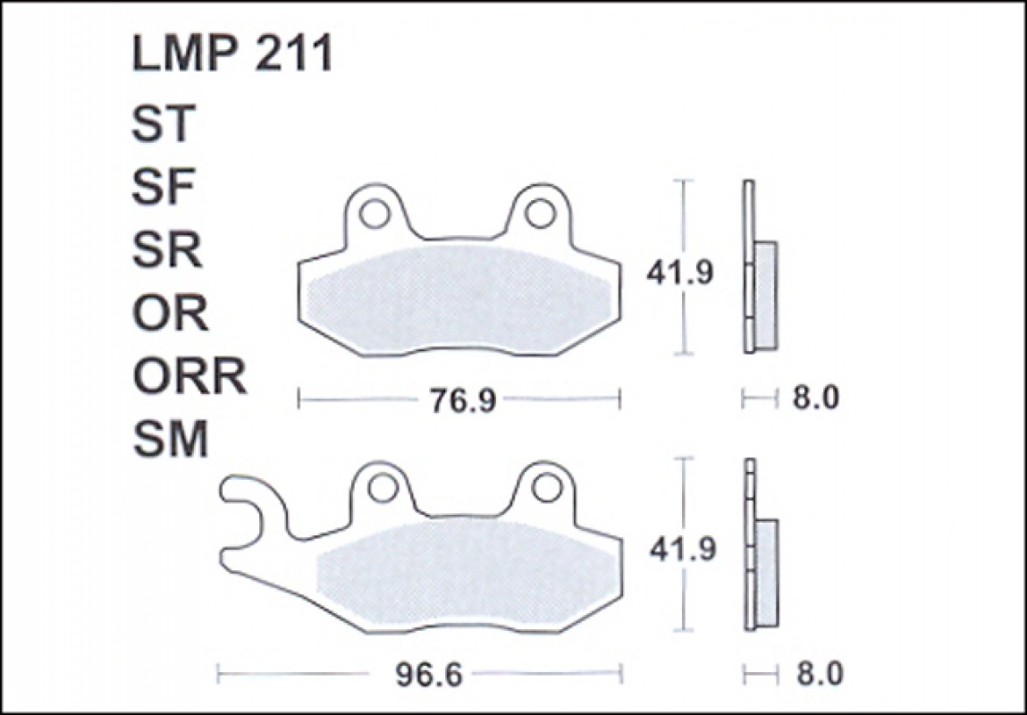 AP Racing LMP211 OR fékbetét