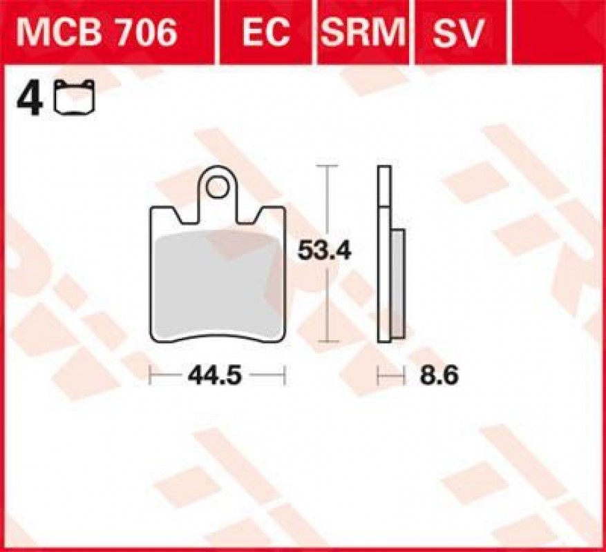 TRW MCB706 SRM fékbetét - Szinteres