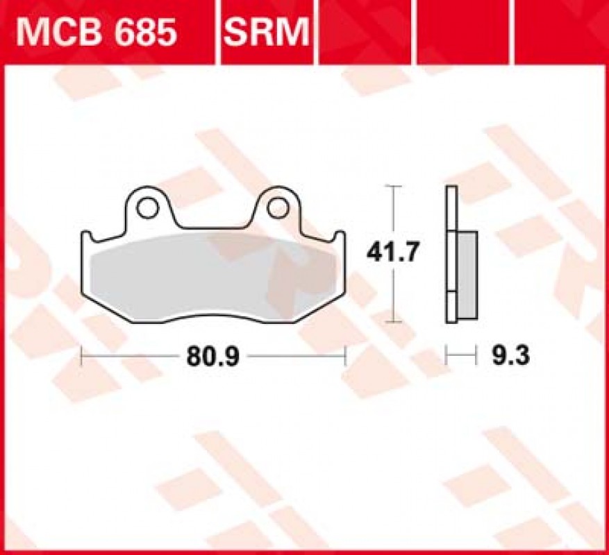 TRW MCB685 SRM hátsó fékbetét - Szinteres