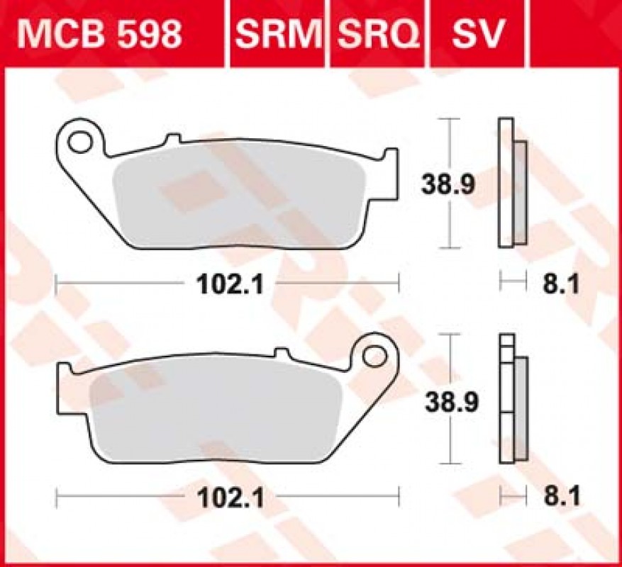 TRW MCB598 SRM fékbetét - Szinteres