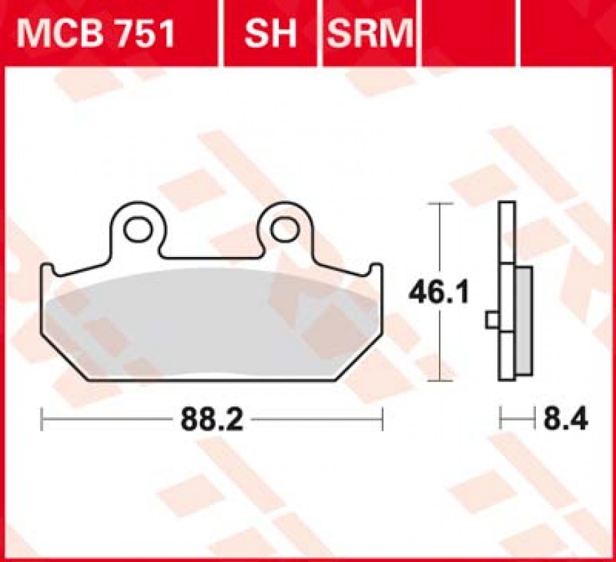 TRW MCB751 SRM hátsó fékbetét - Szinteres