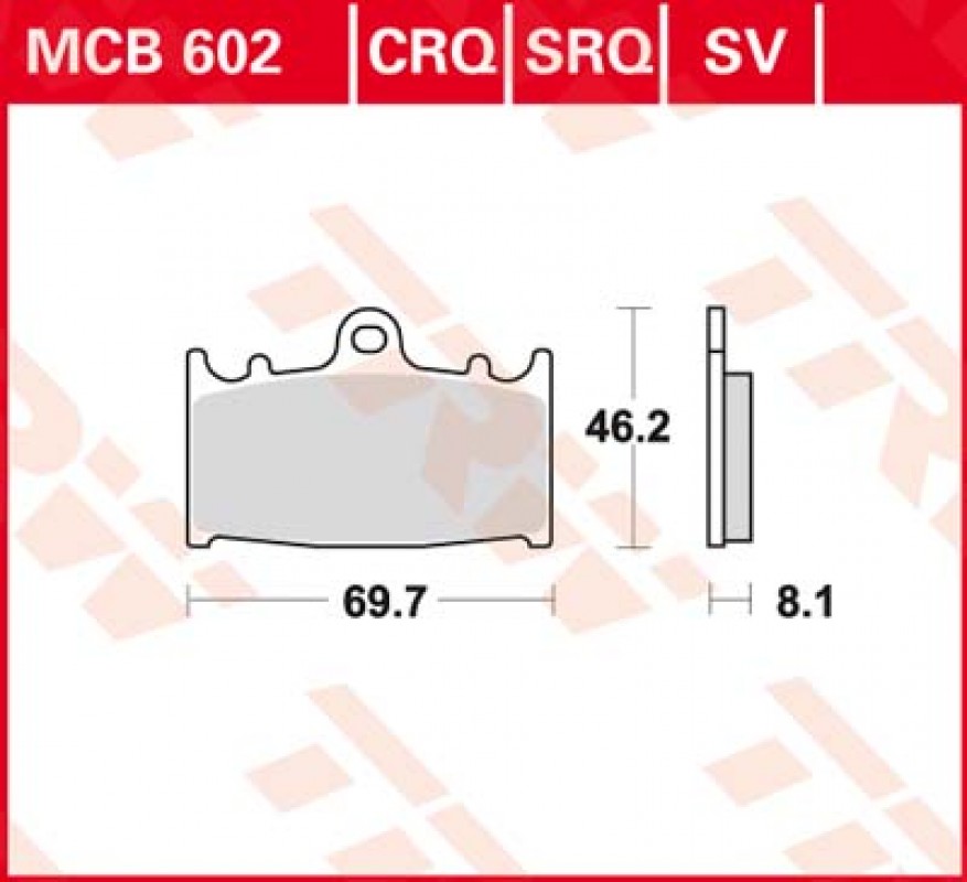TRW MCB602 SV fékbetét - Szinteres