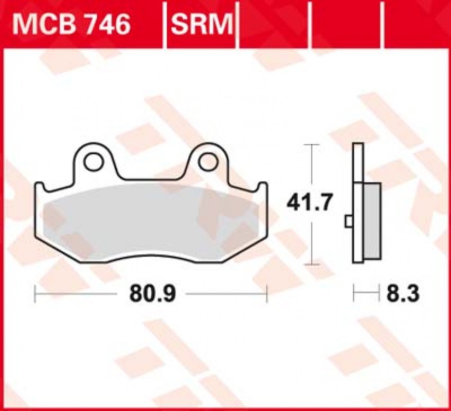 TRW MCB746 SRM hátsó fékbetét - Szinteres