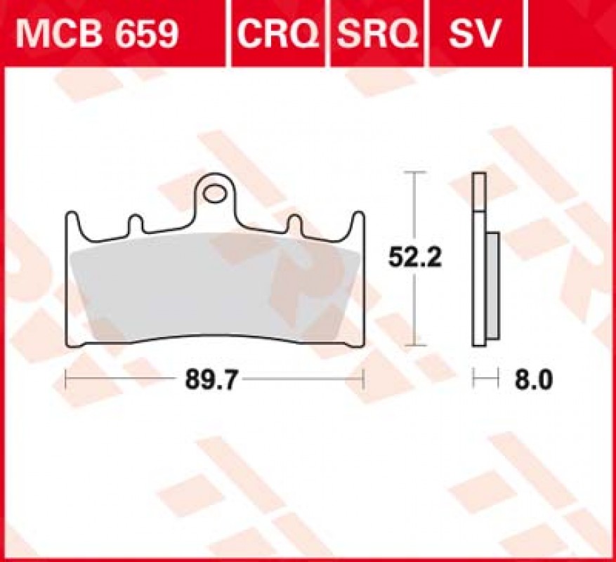 TRW MCB659 SRQ fékbetét - Szinteres (Racing)