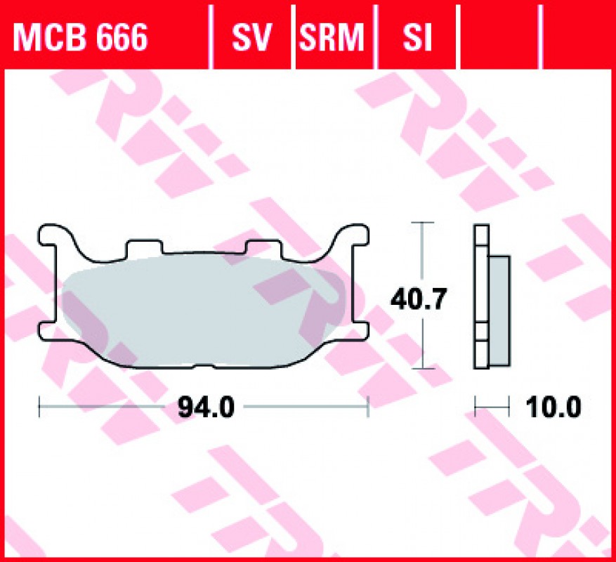 TRW MCB666 SRM fékbetét - Szinteres