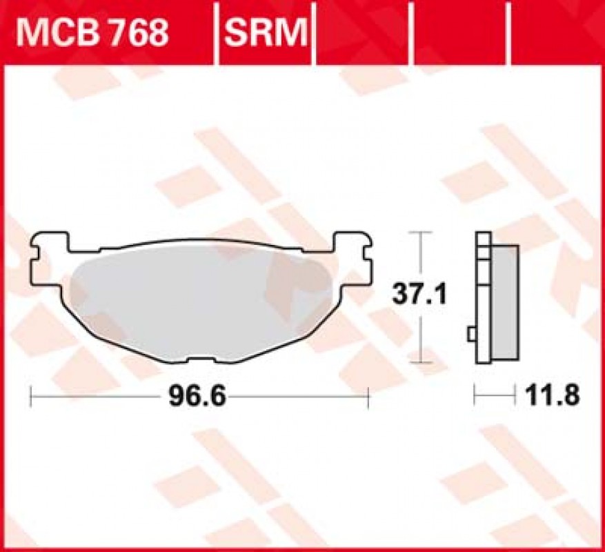 TRW MCB768 SRM hátsó fékbetét - Szinteres