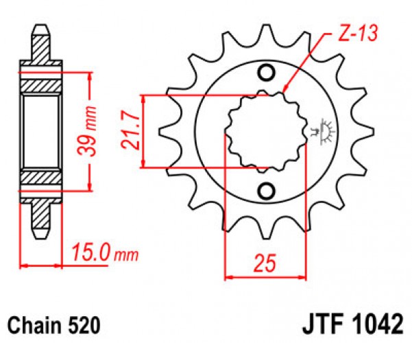 JT lánckerék JTF1042.14