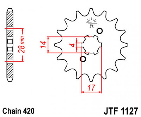 JT lánckerék JTF1127.12