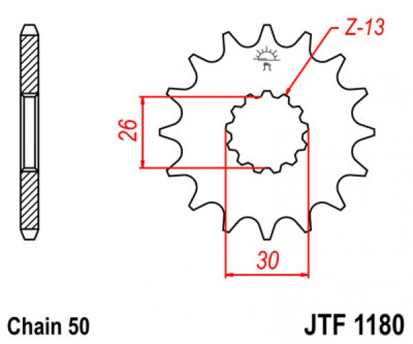 JT lánckerék JTF1180.17