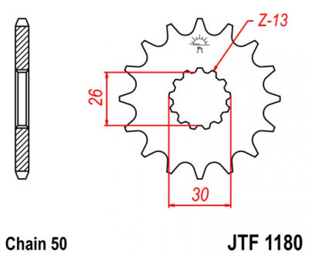 JT lánckerék JTF1180.18