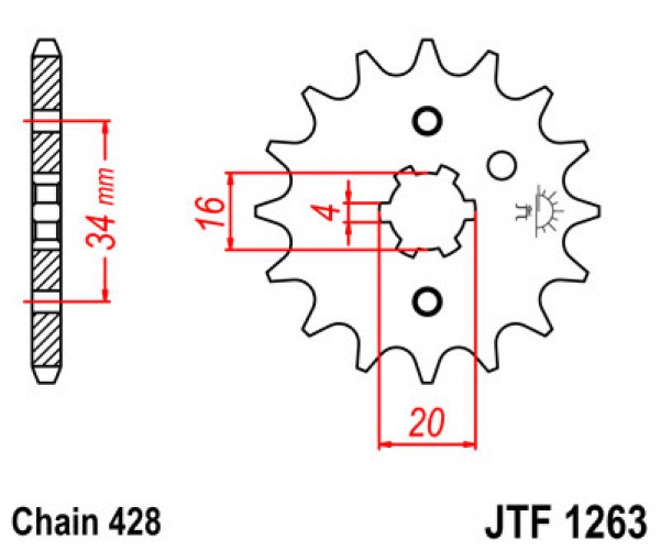 JT lánckerék JTF1263.14