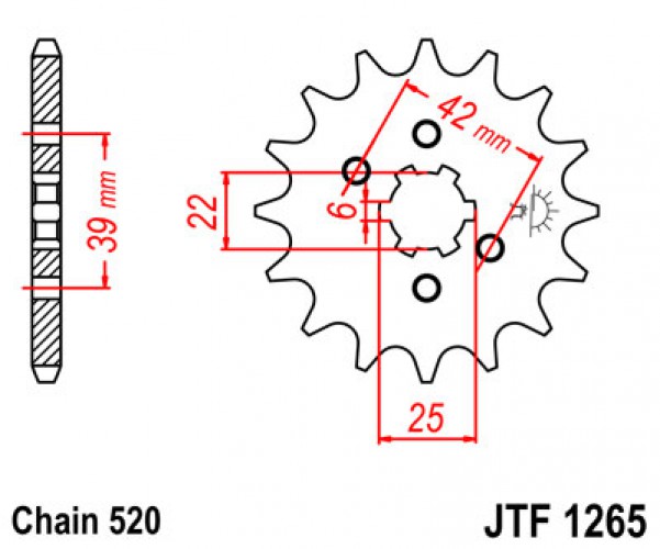 JT lánckerék JTF1265.13