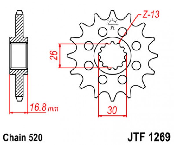 JT lánckerék JTF1269.15