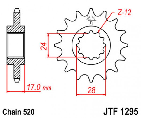 JT lánckerék JTF1295.13