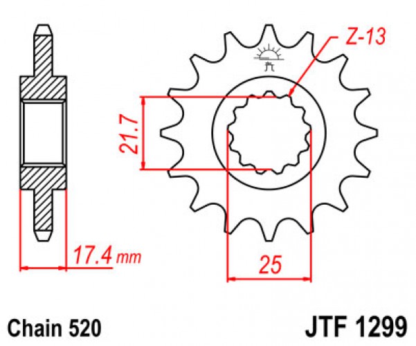 JT lánckerék JTF1299.14