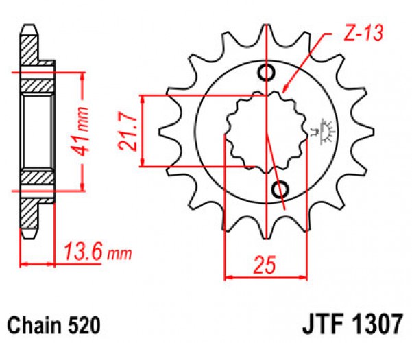 JT lánckerék JTF1307.14