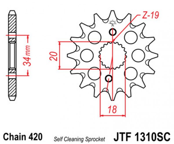 JT lánckerék JTF1310.15