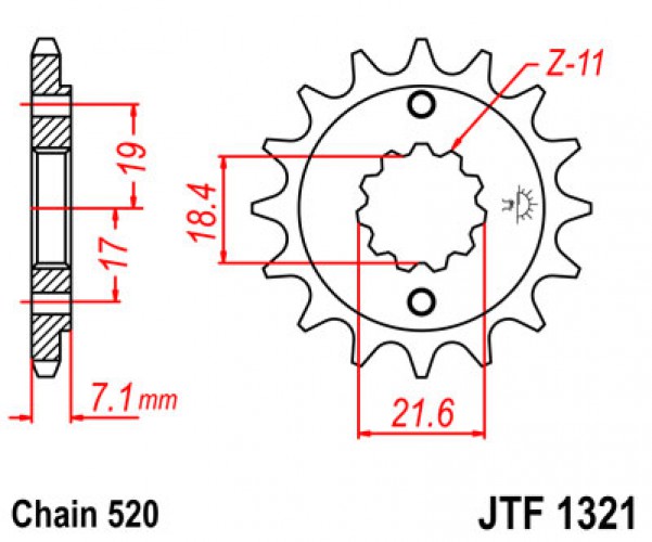 JT lánckerék JTF1321.12