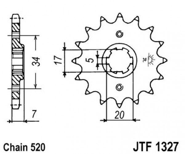 JT lánckerék JTF1327.15