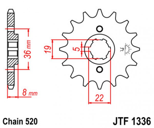 JT lánckerék JTF1336.12