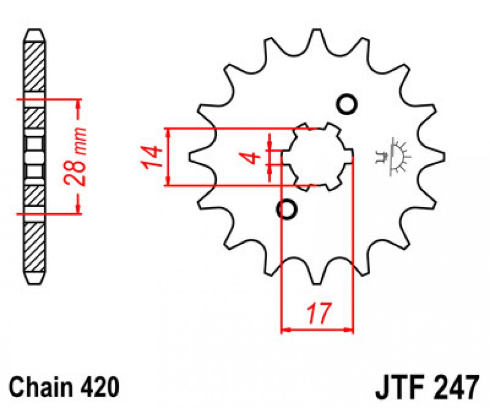 JT lánckerék JTF247.13