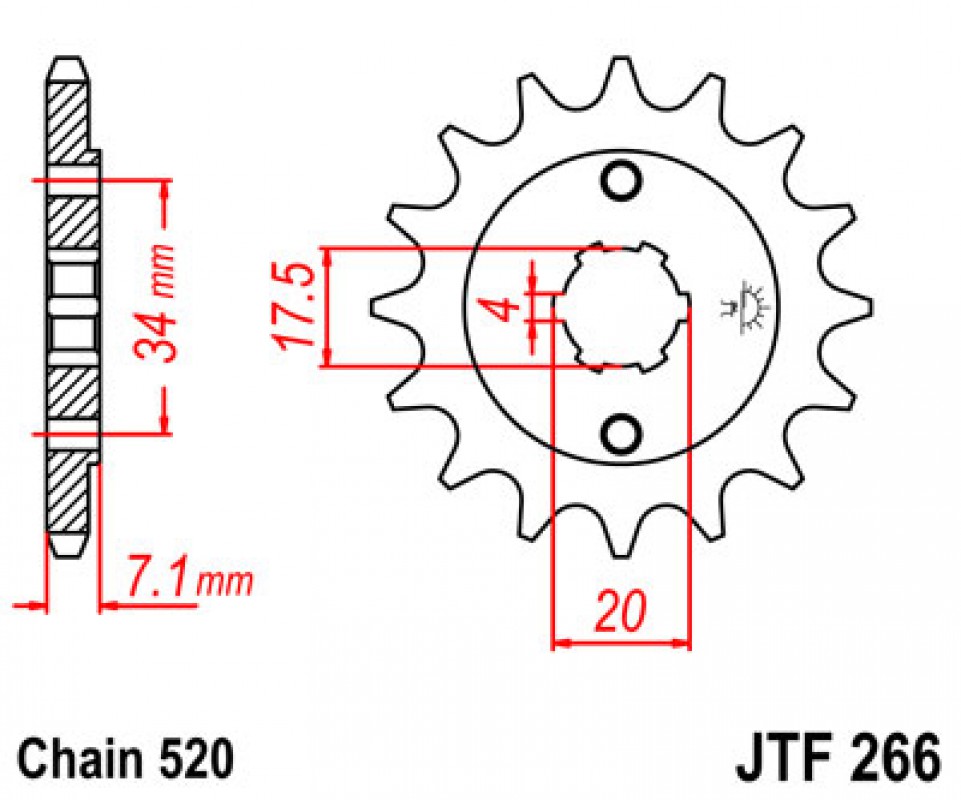 JT lánckerék JTF266.14