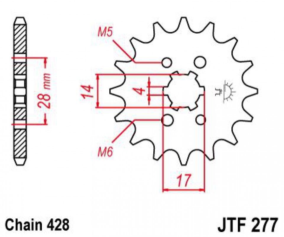 JT lánckerék JTF277.13