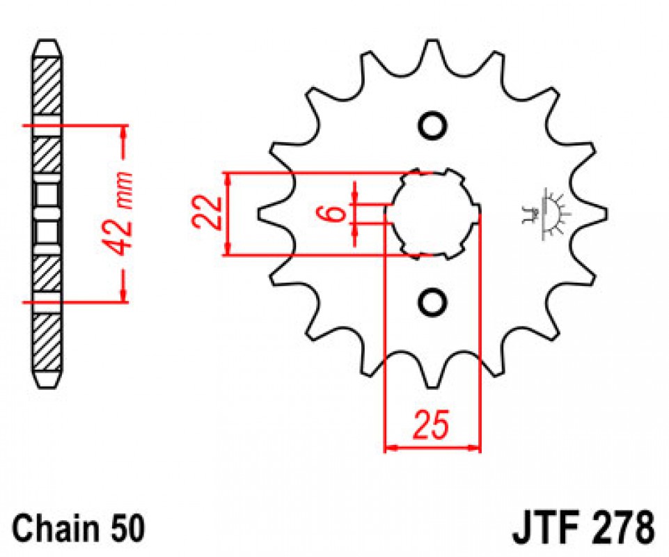 JT lánckerék JTF278.15