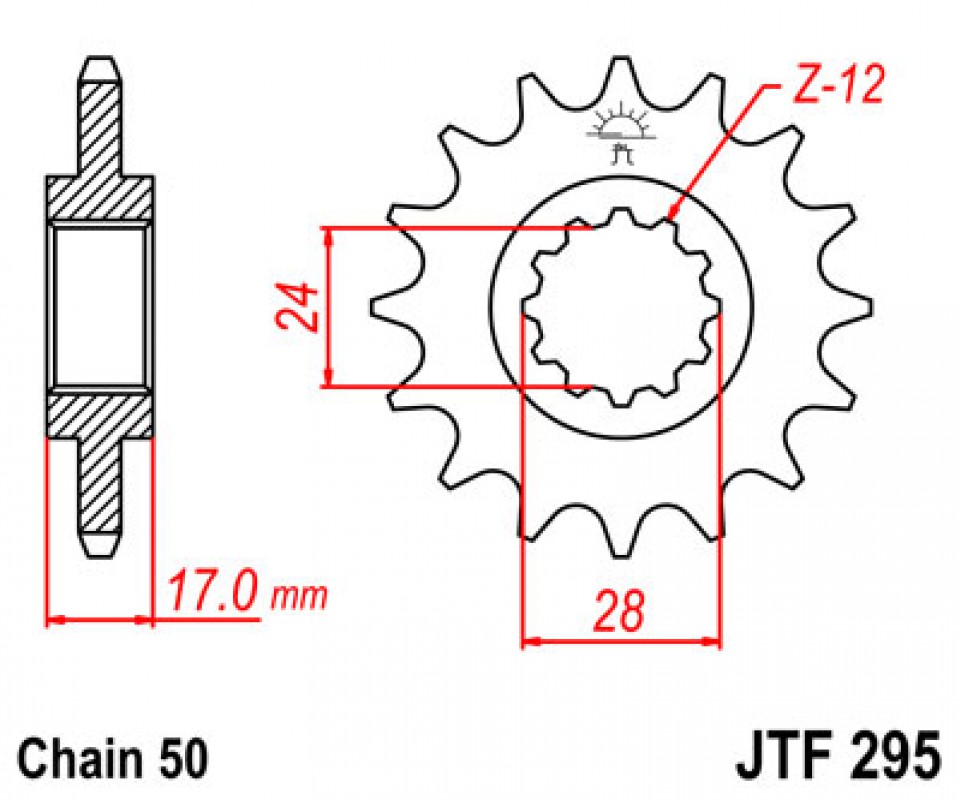 JT lánckerék JTF295.14