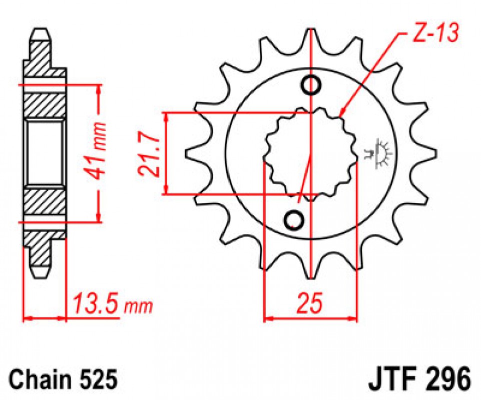 JT lánckerék JTF296.15
