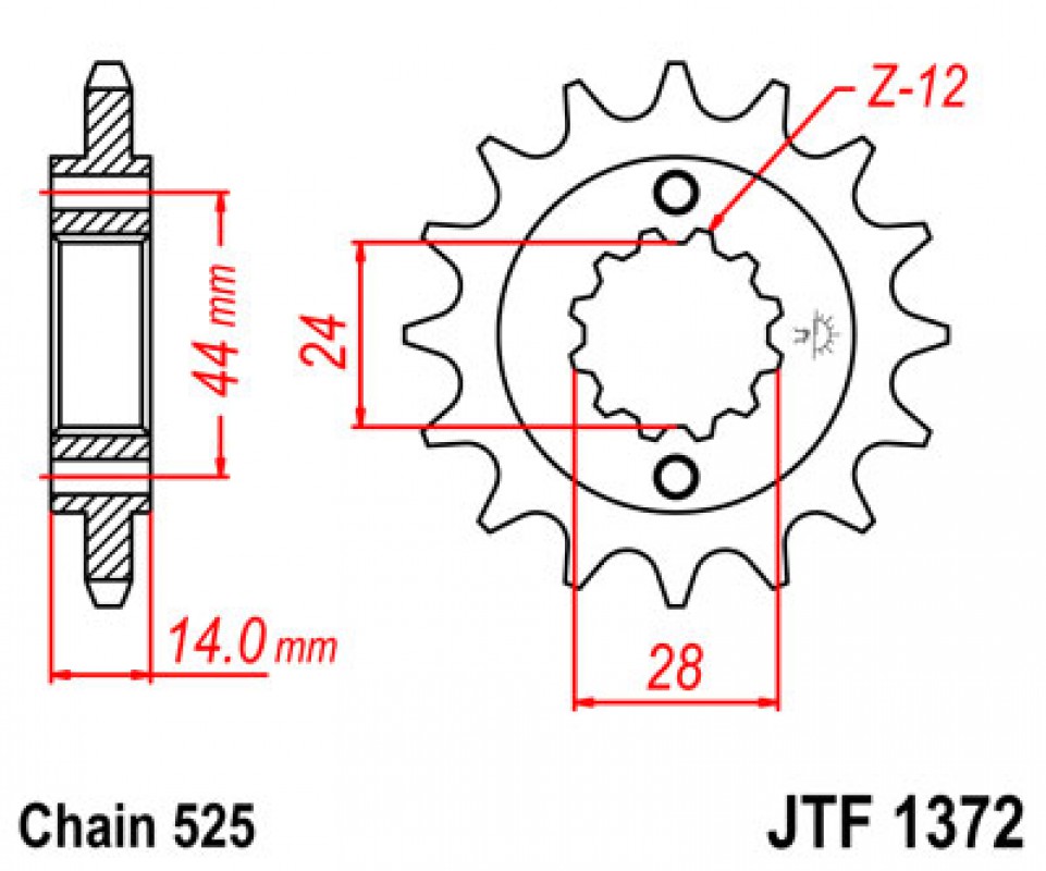 JT lánckerék JTF1372.17